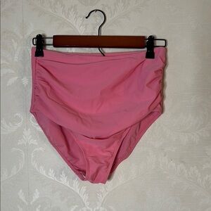 High-Waisted Pink Bikini Bottoms